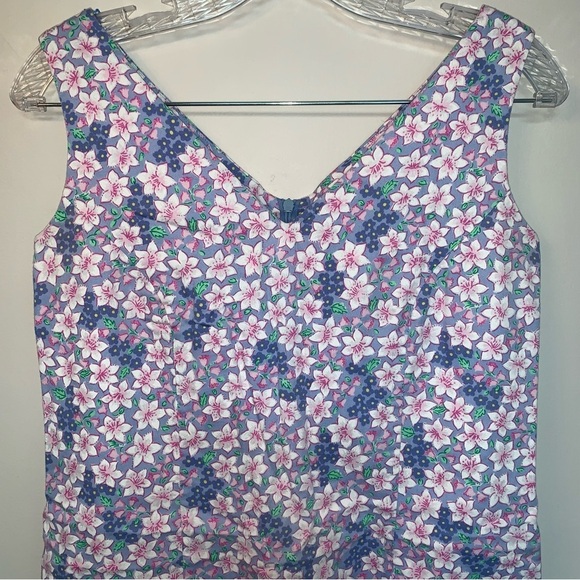 Lilly Pulitzer Vintage Purple Pink Floral Mini Dress Cotton S - Picture 7 of 7